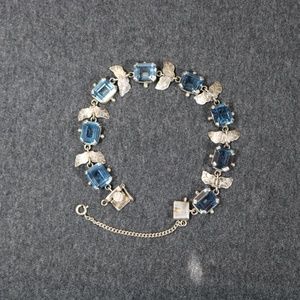 vintage antique 925 sterling silver topaz handmade Bracelet